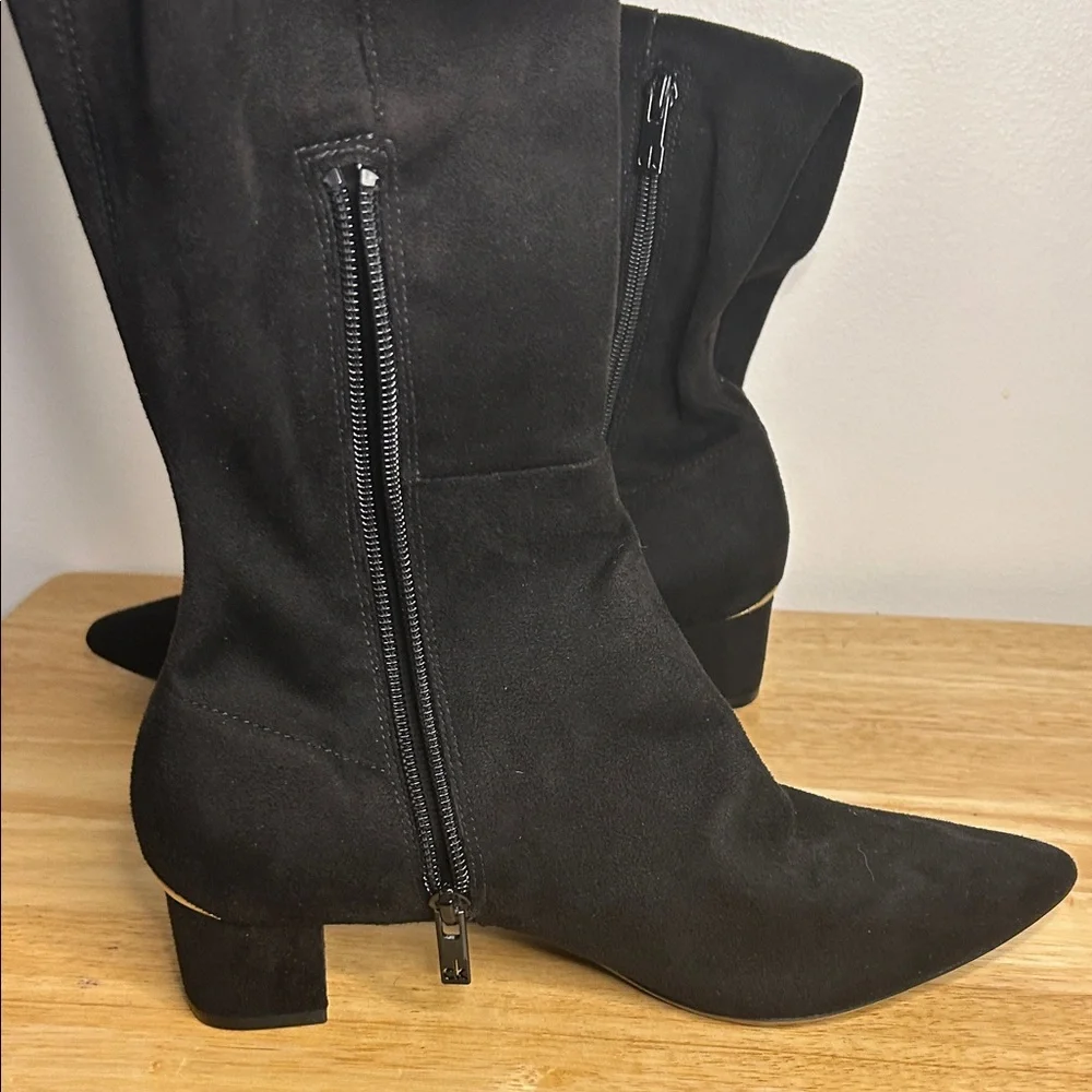 Calvin Klein Georgeanna Black Over the Knee Boots